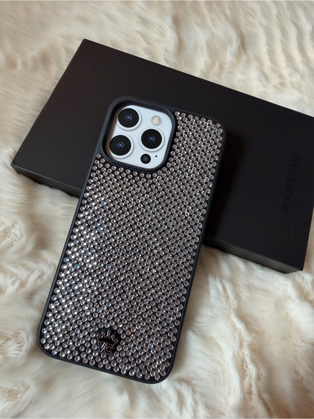 Black Caviar Crystals iPhone 15 Pro Max Case